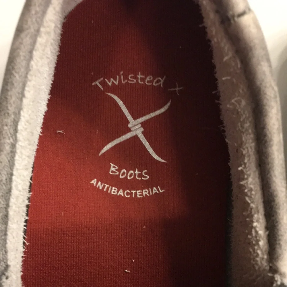 Twisted X Gray Driving Moc - Girls 2.5